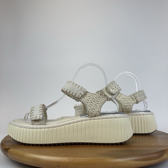 New NWOB Womens Dolce Vita Debra Ivory Chunky Platform Wedge Sandals Size 8.5 M - Picture 2 of 9